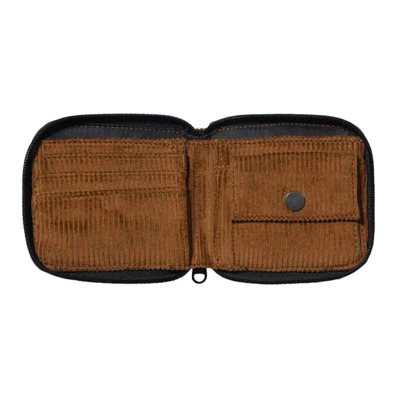 Carhartt WIP Flint Zip Wallet - Deep H Brown-1